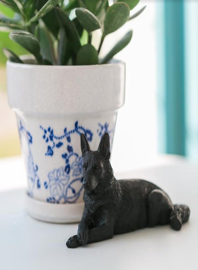 JFSM INC. 6" Black German Shepherd Dog Figurine - Hand-Painted Gift for Dog Lovers, Home Office Decor & Pet Bereavement Gift - Image 3